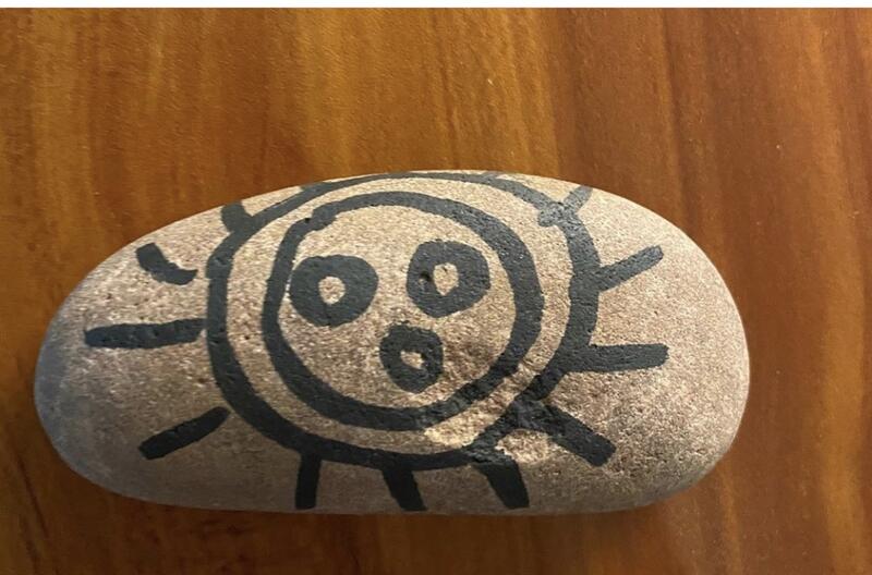  Students made their very own petroglyphs/rock art